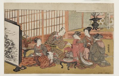 Banquet in a wealthy household, 1770-74 by Isoda Koryusai